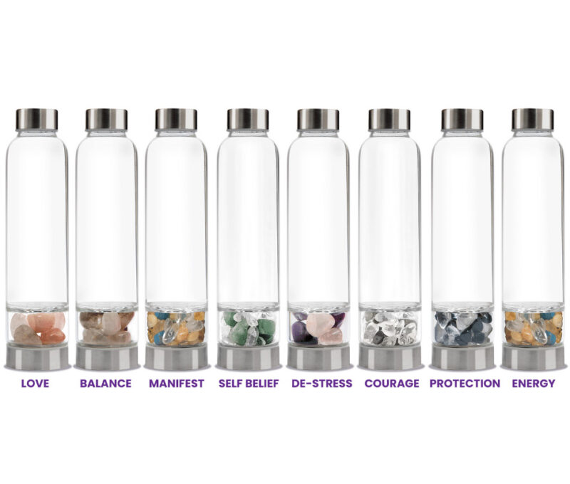 Glass water bottles with Gems Stones - Image 2