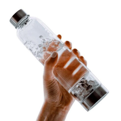 Glass water bottles with Gems Stones